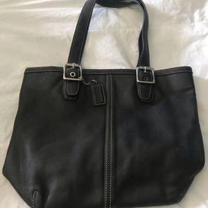 Black Leather Coach Bag